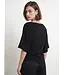 HDYURI SS DRAPED TOP Black by HPDP