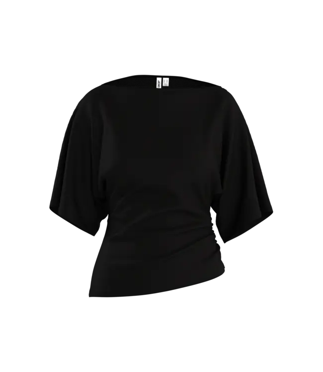 HDYURI SS DRAPED TOP Black by HPDP