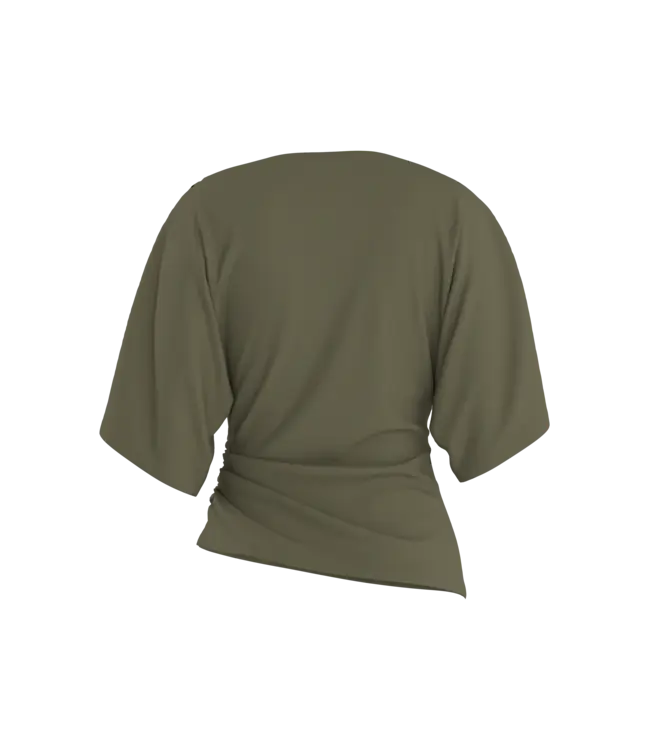 HDYURI SS DRAPED TOP Burnt Olive by HPDP