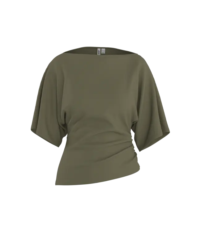 HDYURI SS DRAPED TOP Burnt Olive by HPDP