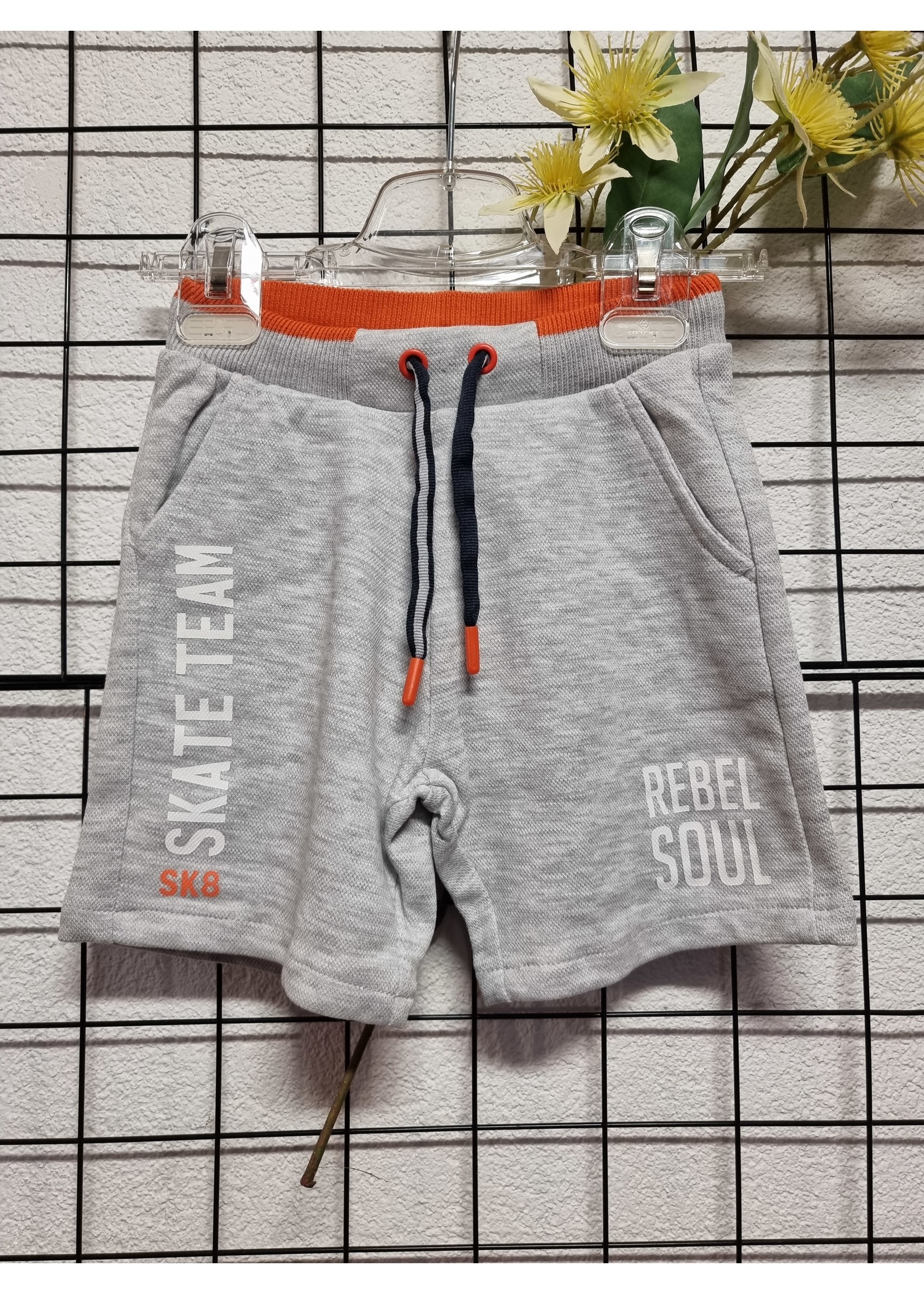 Boboli Jog short lichtgrijs/oranje