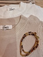 Lovery Knitwear top met pofmouw Jet