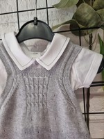 Body met blouse kraagje grijs