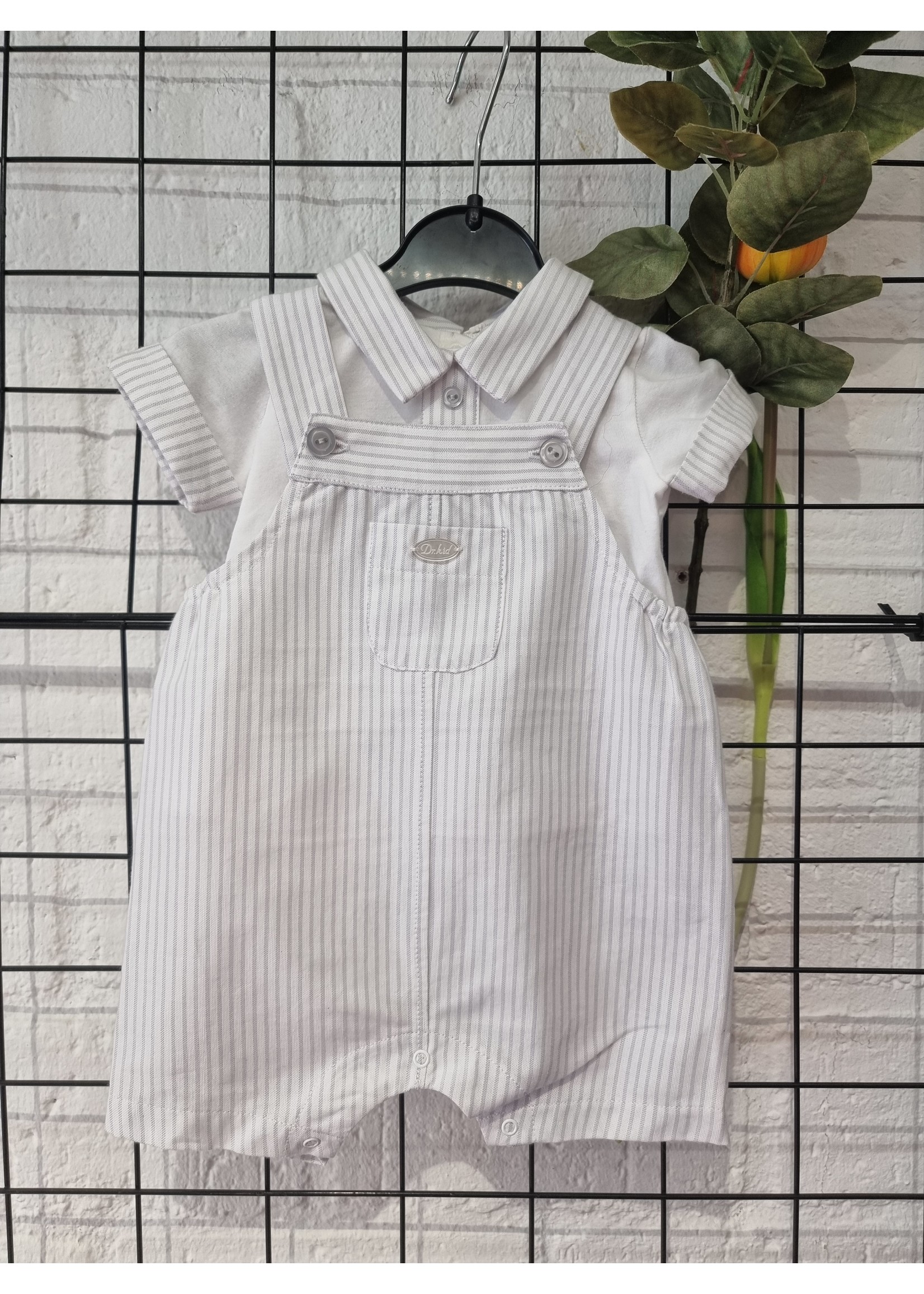 dr Kid Set tuinbroekje met blouse/shirt