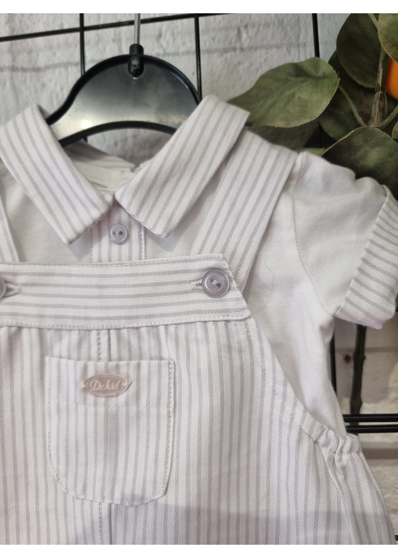 dr Kid Set tuinbroekje met blouse/shirt