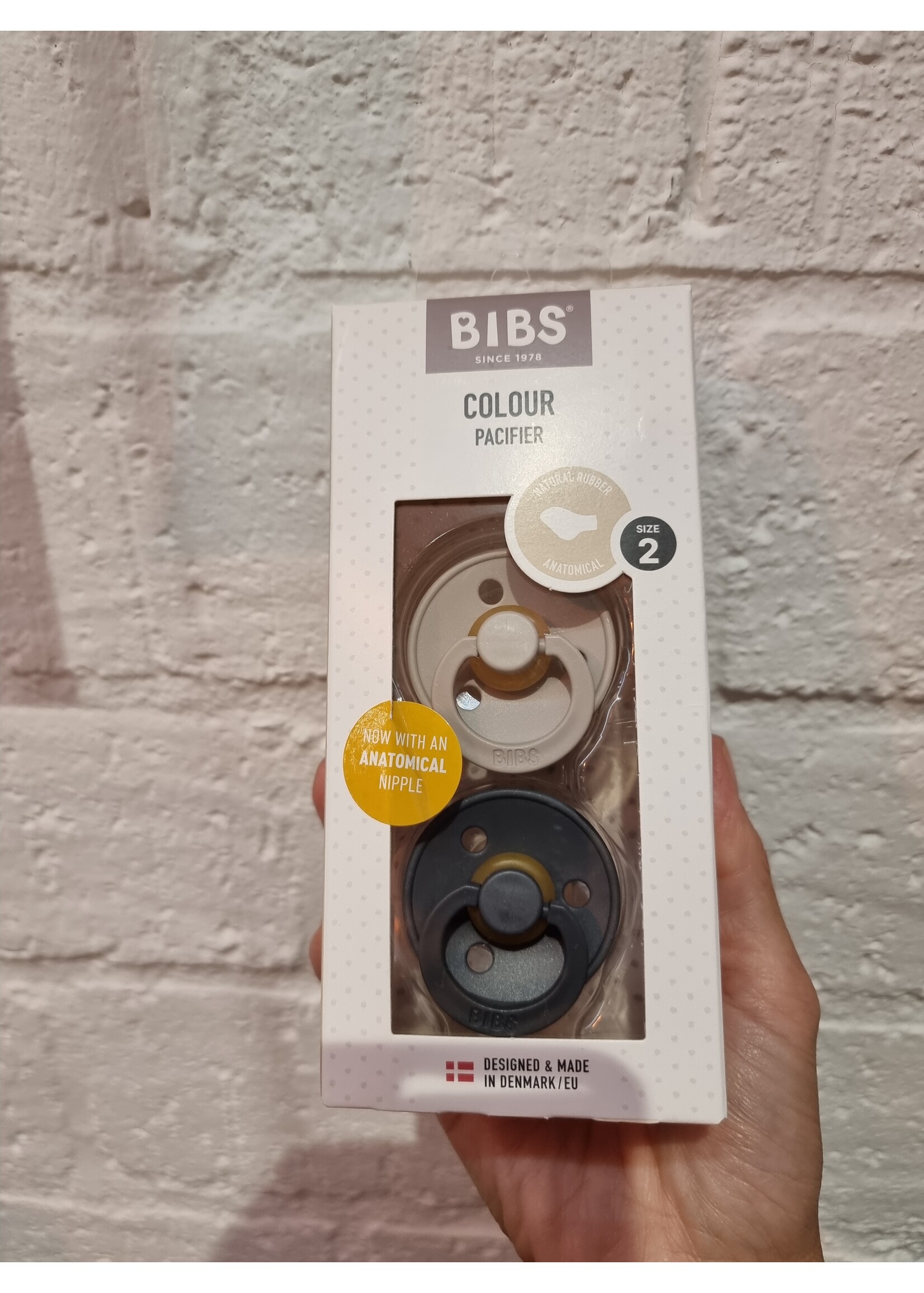 Speen met platte achterkant Pacifier grijs