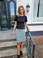 GentleFashion Travel skirt Gentlefashion - mintgroen panterprint