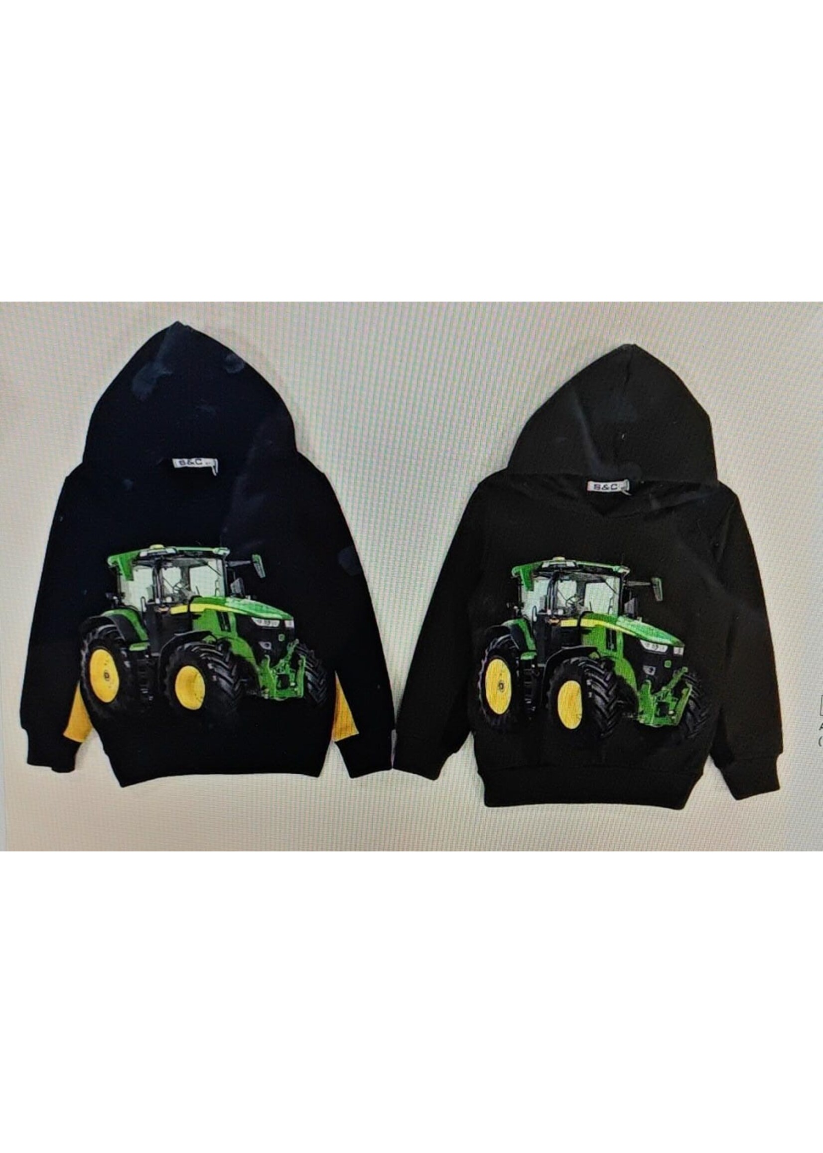 S&C Hoodie met tractor John Deere