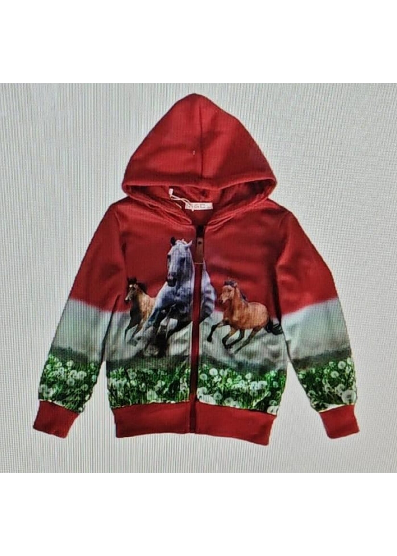 A&S Vest met Paarden Steenrood