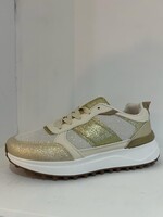 Lucky shoes Sneaker Beige Goudglinster