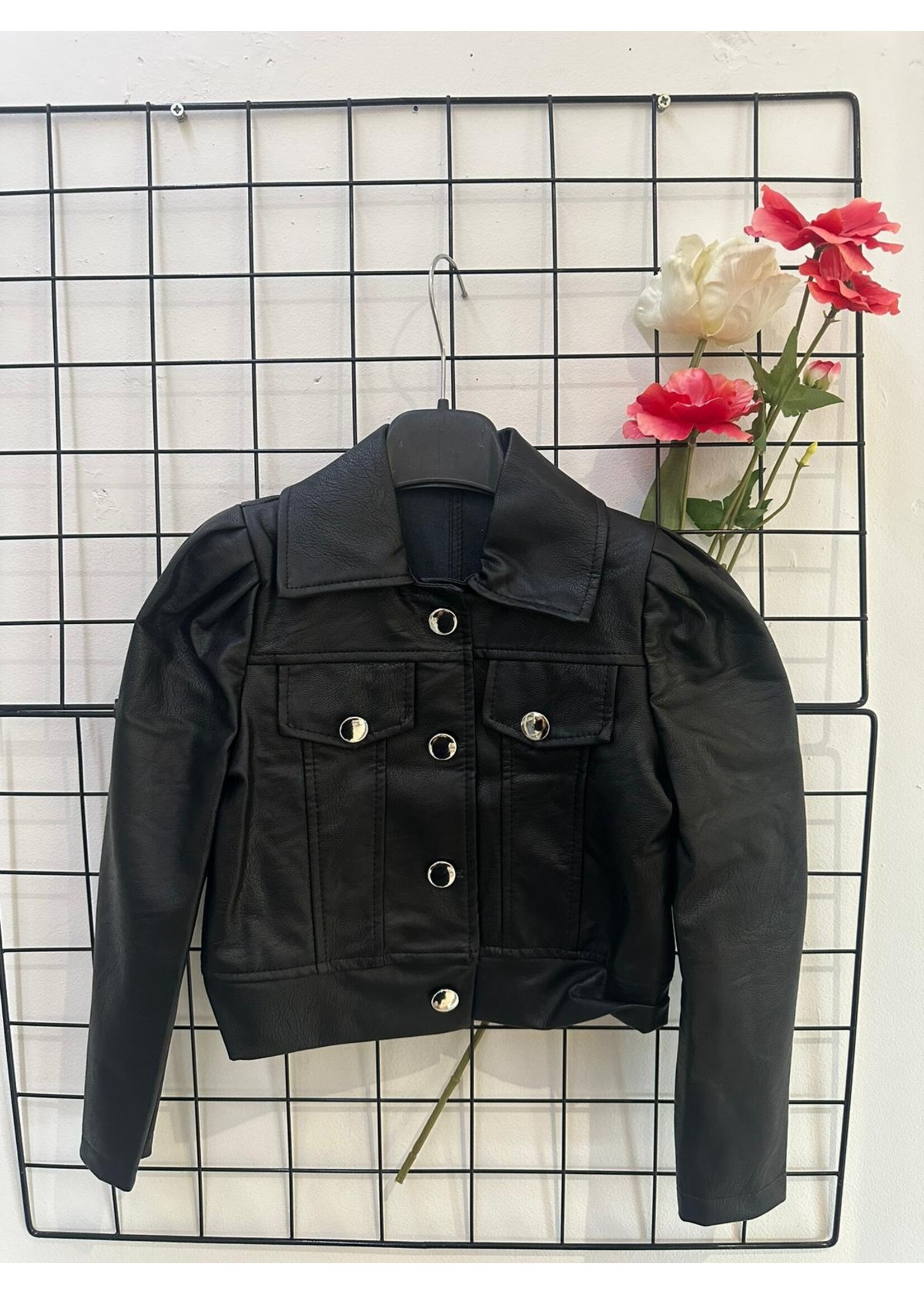New collection Leatherlook jasje Jasmijn Zwart