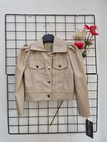 New collection Leatherlook jasje Jasmijn Beige