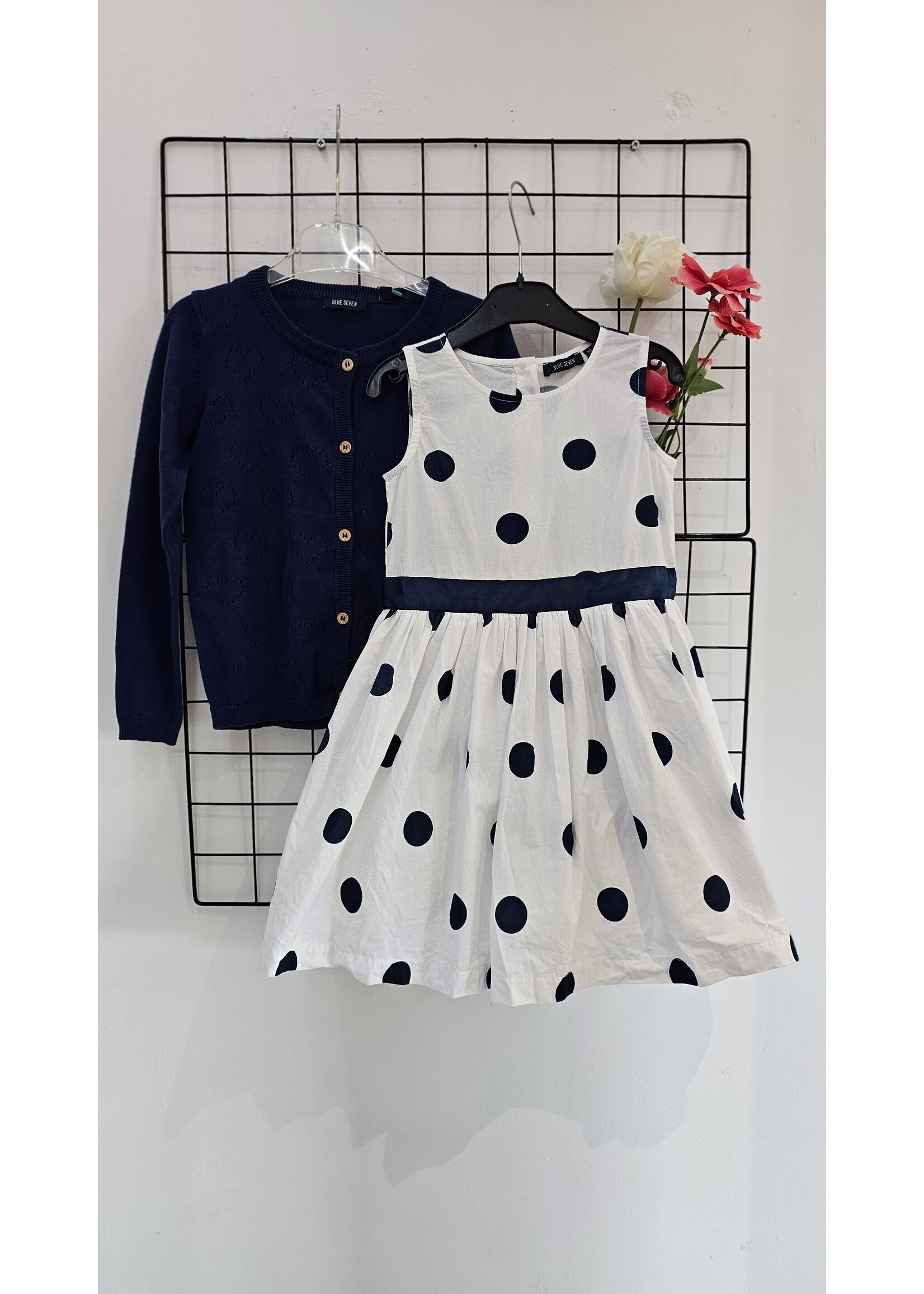 Blue Seven Jurk met blauwe dots