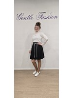 GentleFashion Plooi rok zwart Laura