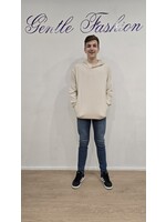 Hoodie beige en zwart