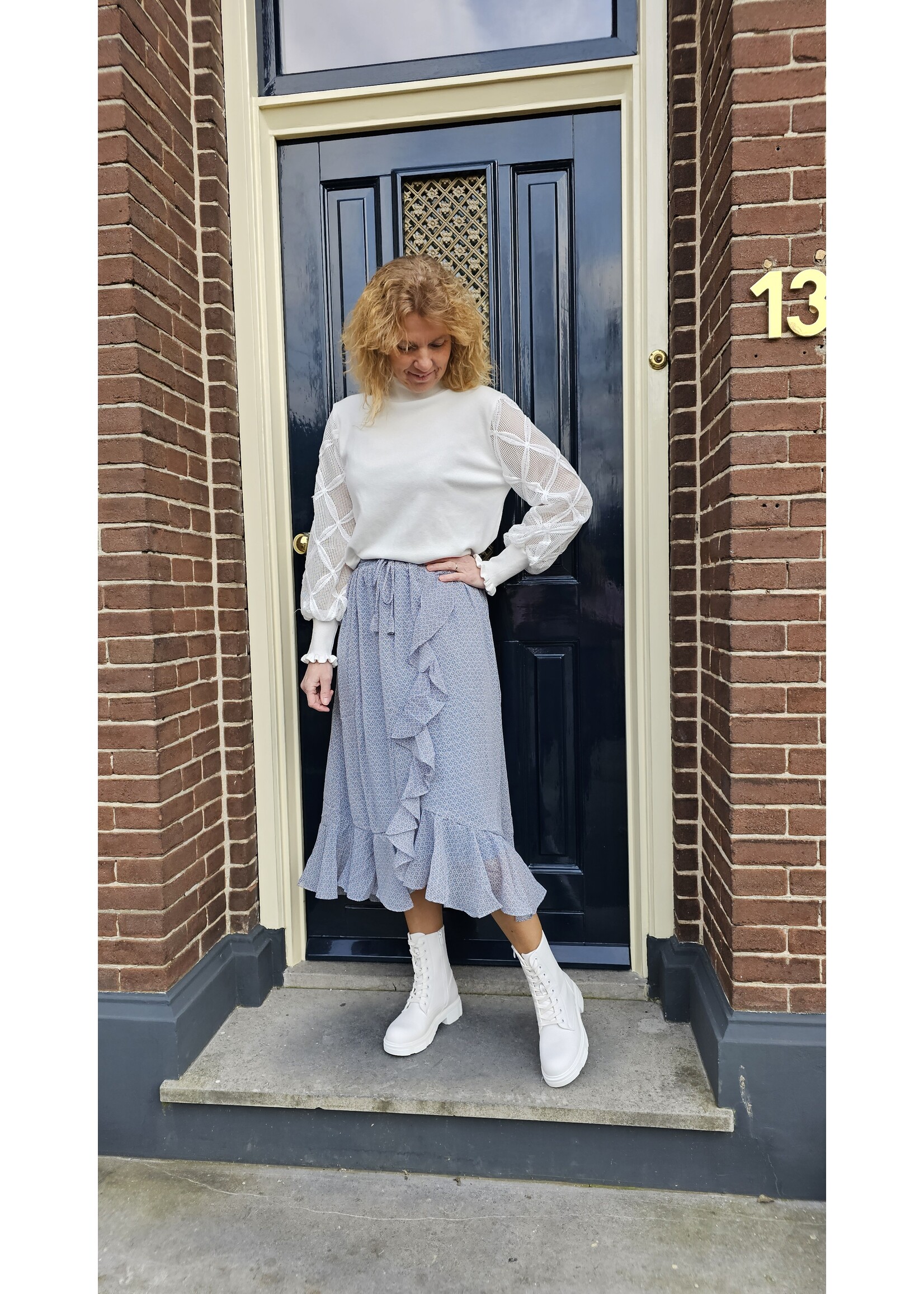 Kichic Knitwear top met open mouw Offwhite