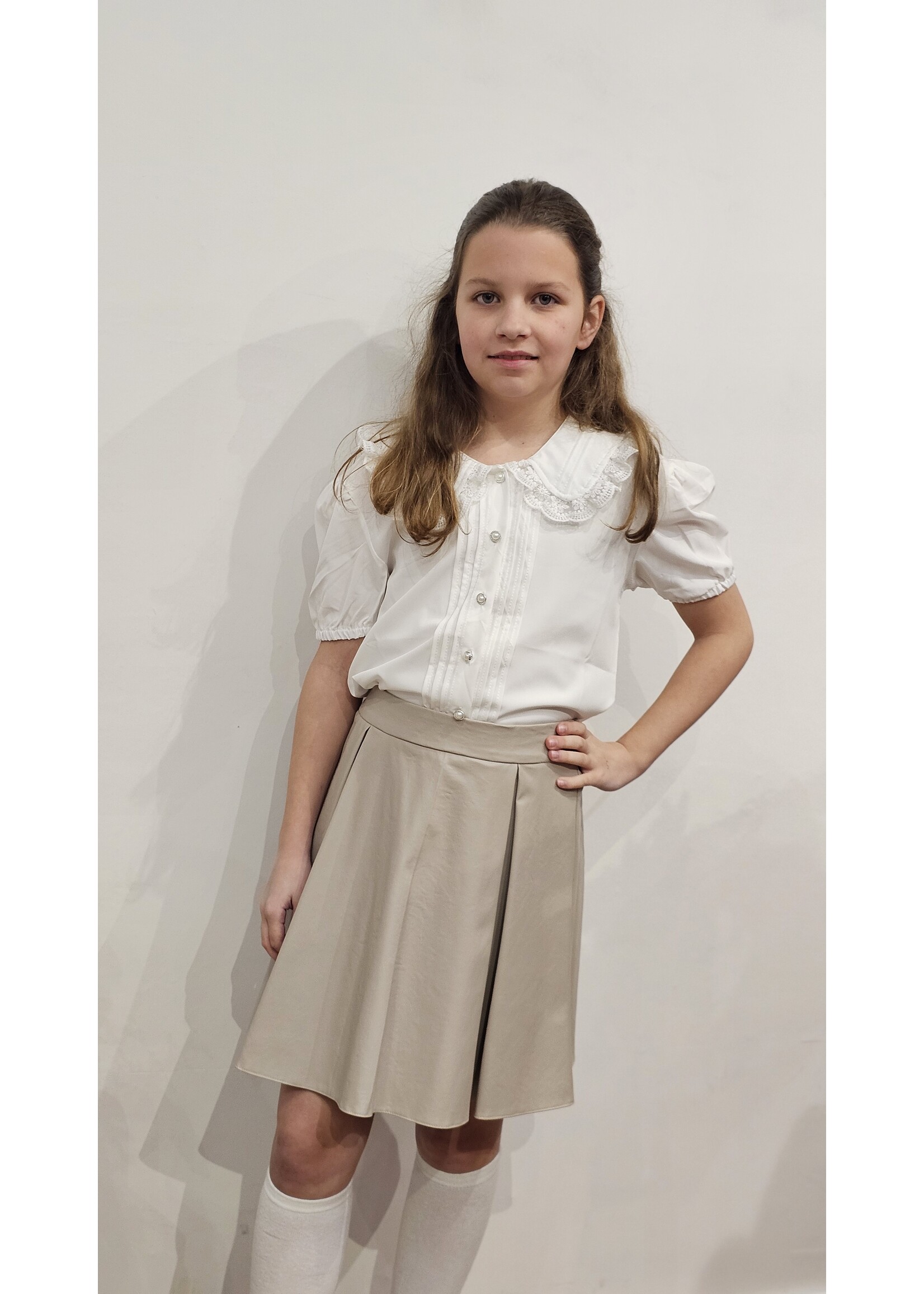 Happy Star Blouse met broderie kraag