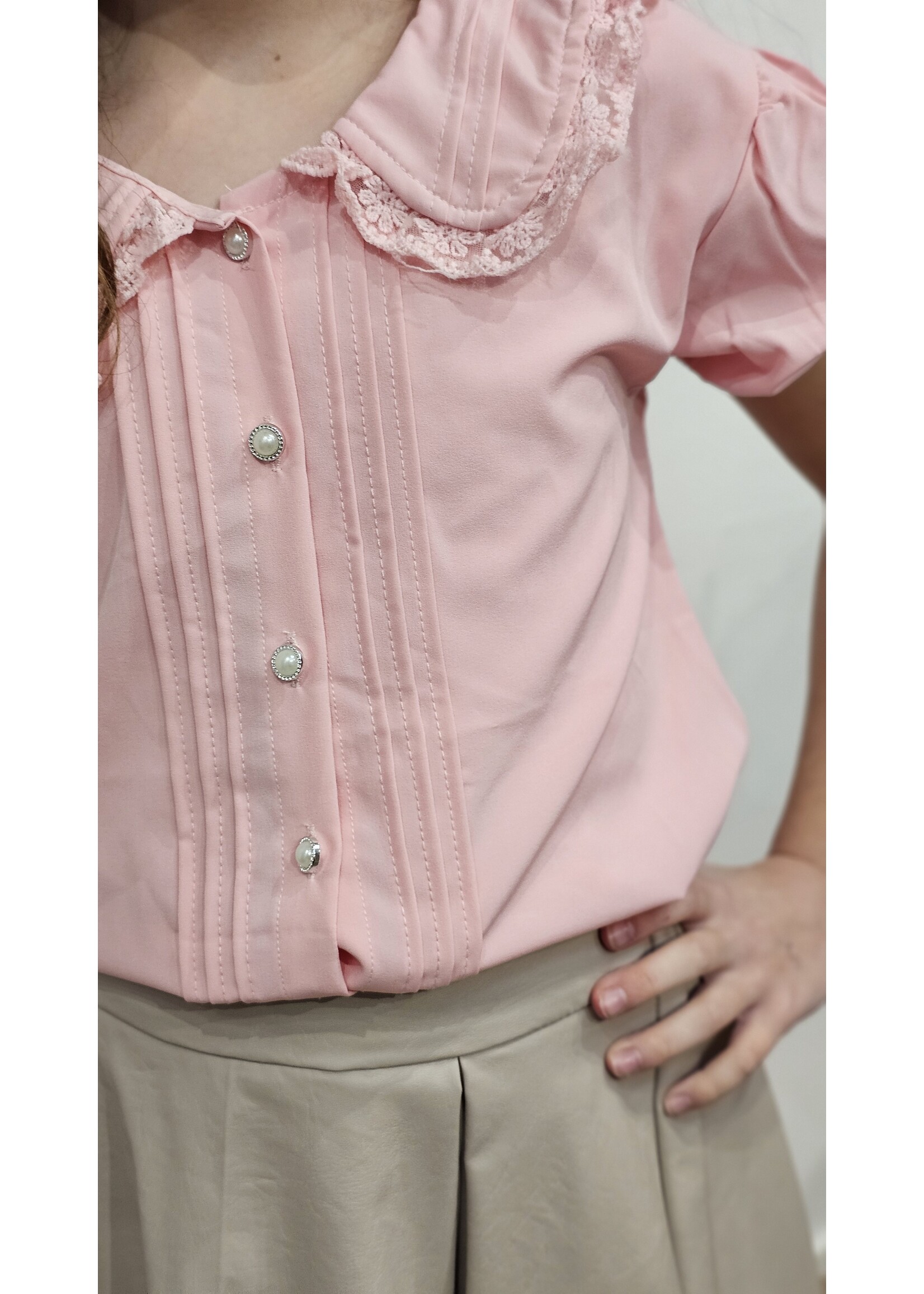 Happy Star Blouse met broderie kraag