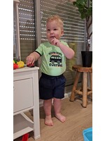 Baby shirt met busje lime groen