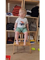 Blue Seven Baby short vliegtuig groen