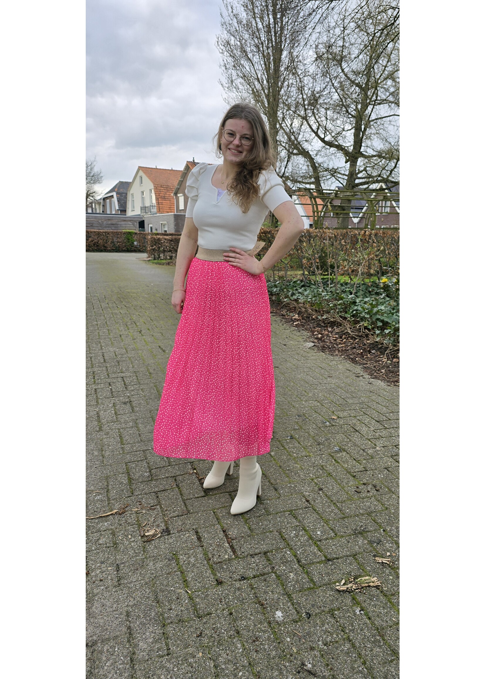 New collection Lange plissé rok 6 kleuren