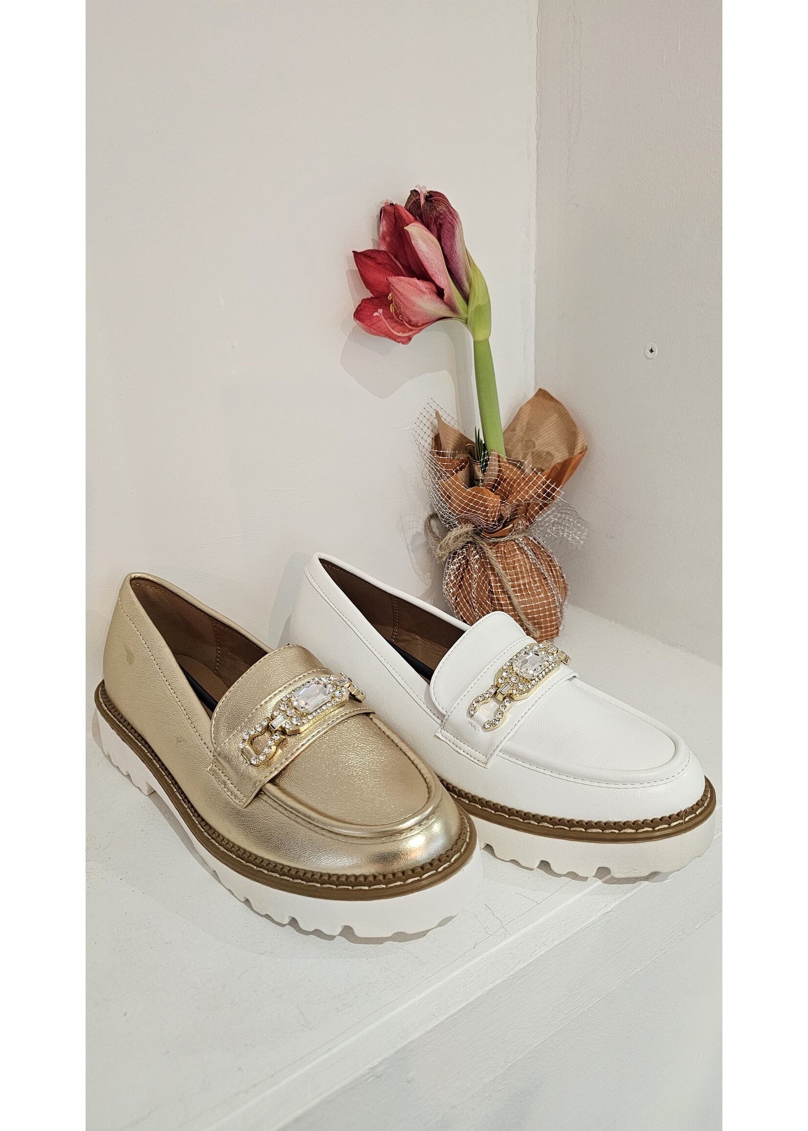 51000 Loafer Goud en Wit