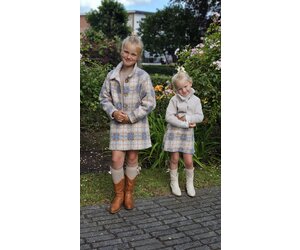 Geblokt wollen jasje