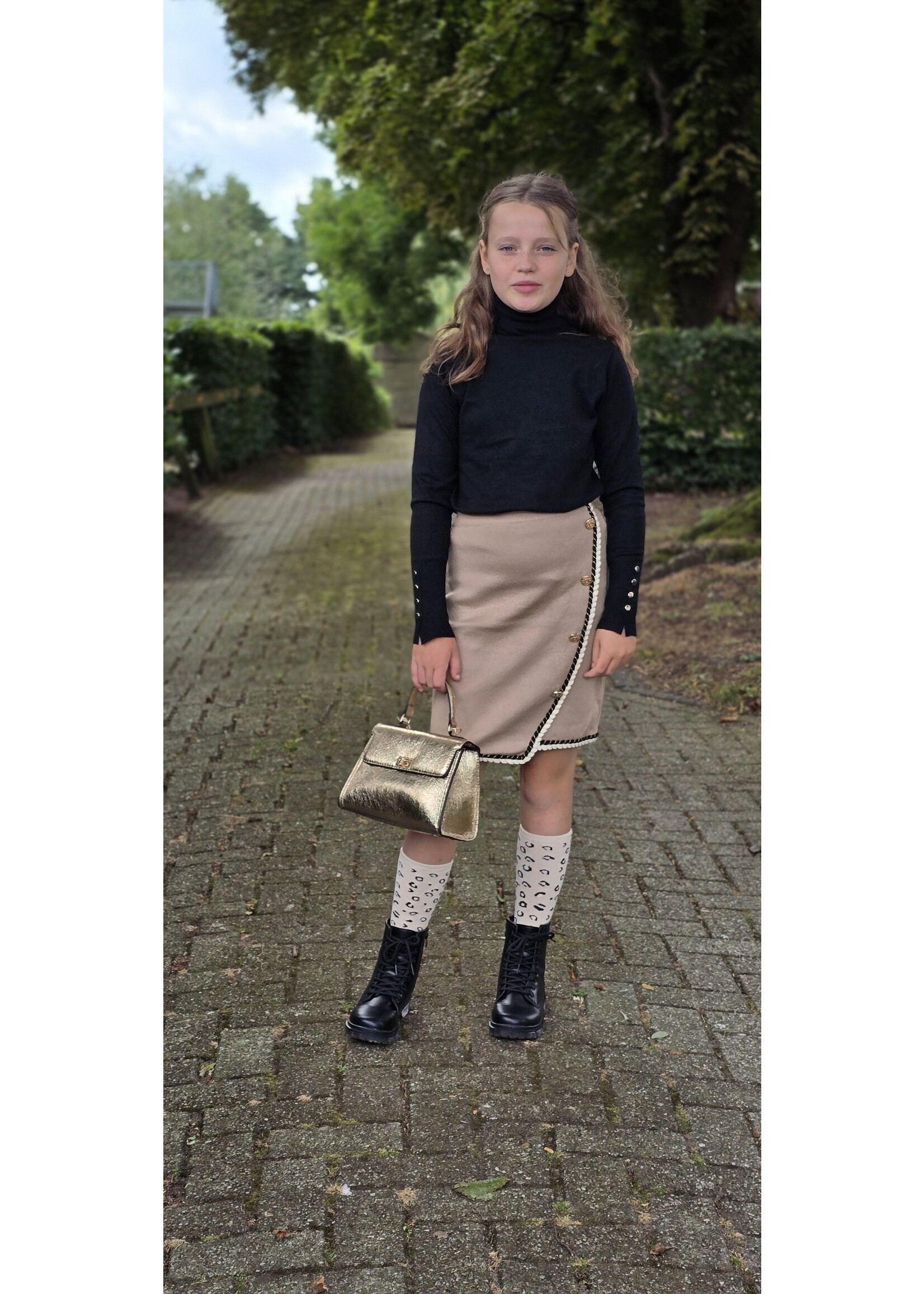 Knitwear strak rokje drie kleuren Gentlefashion