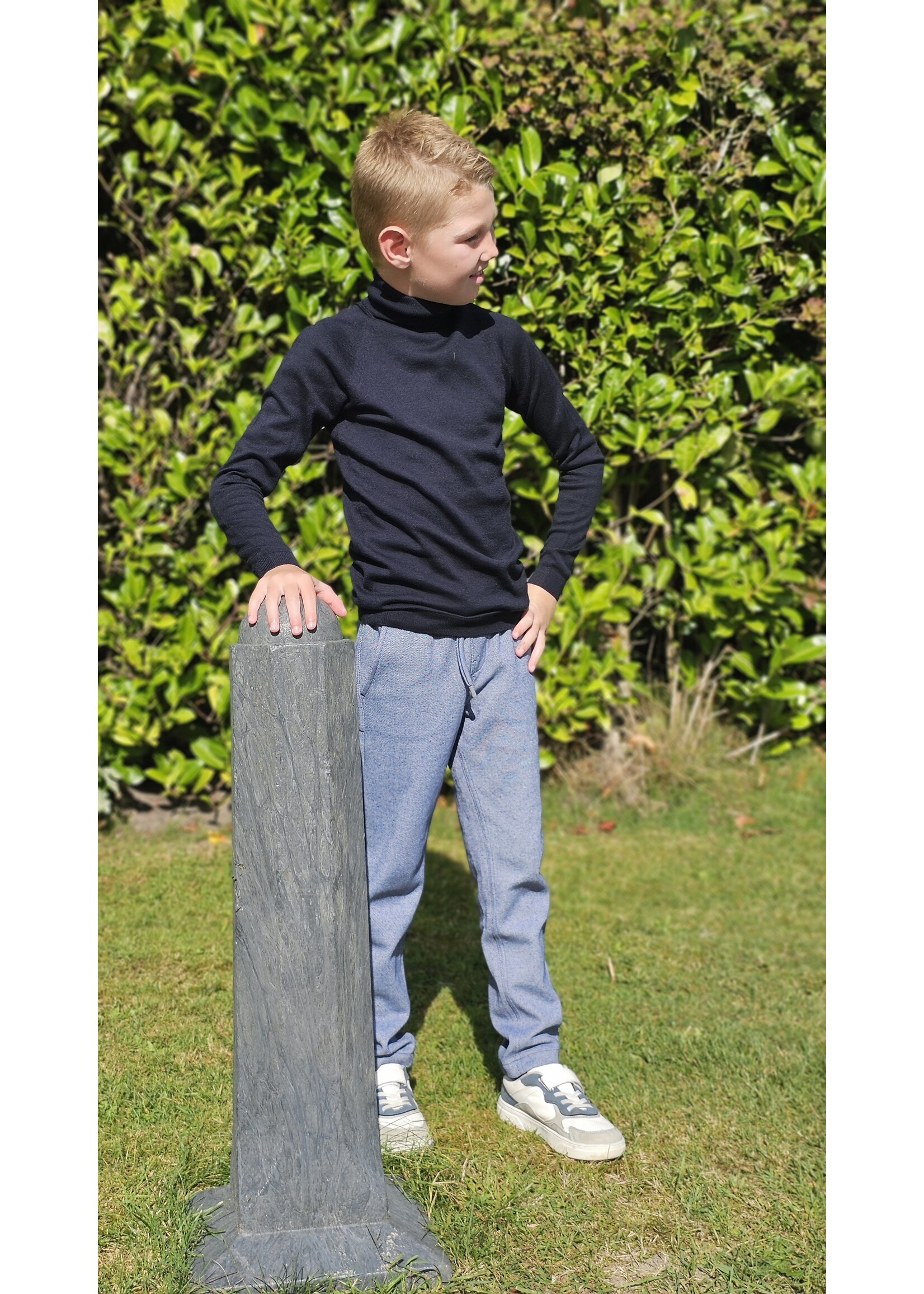 Soft broek Tim Blauw lang
