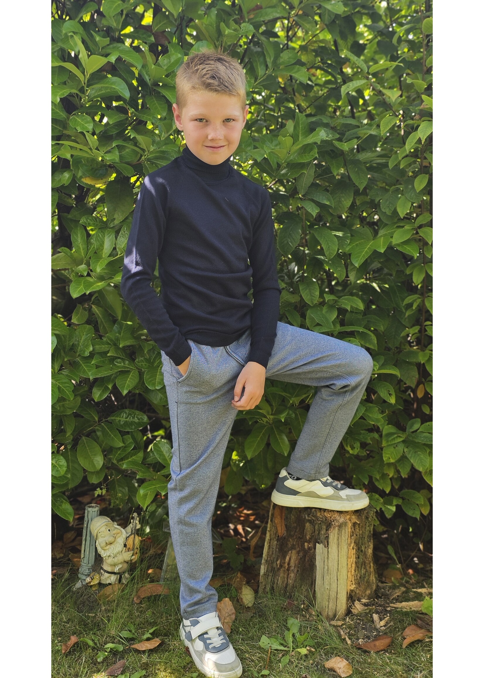 Soft broek Tim Blauw lang