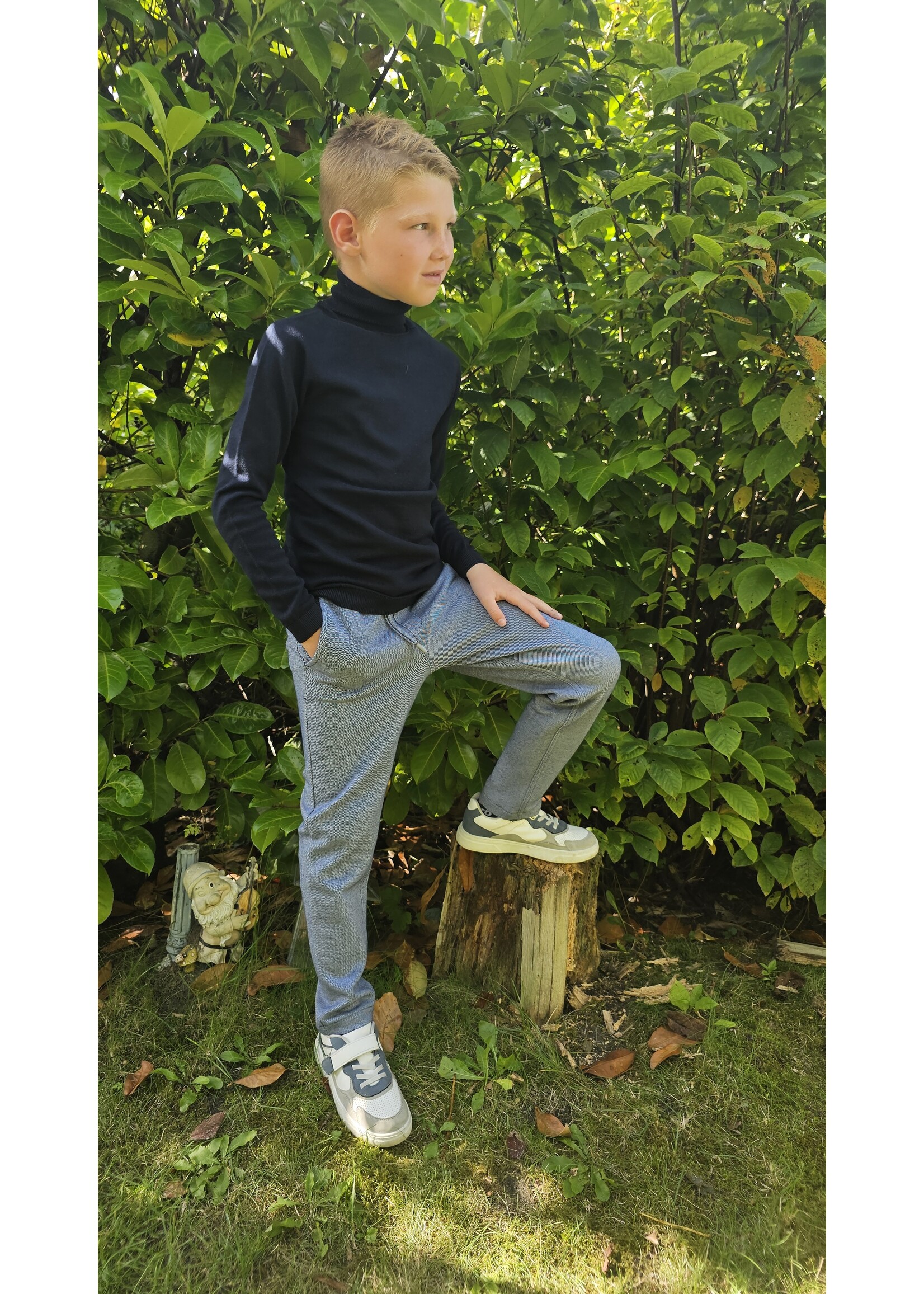 Soft broek Tim Blauw lang
