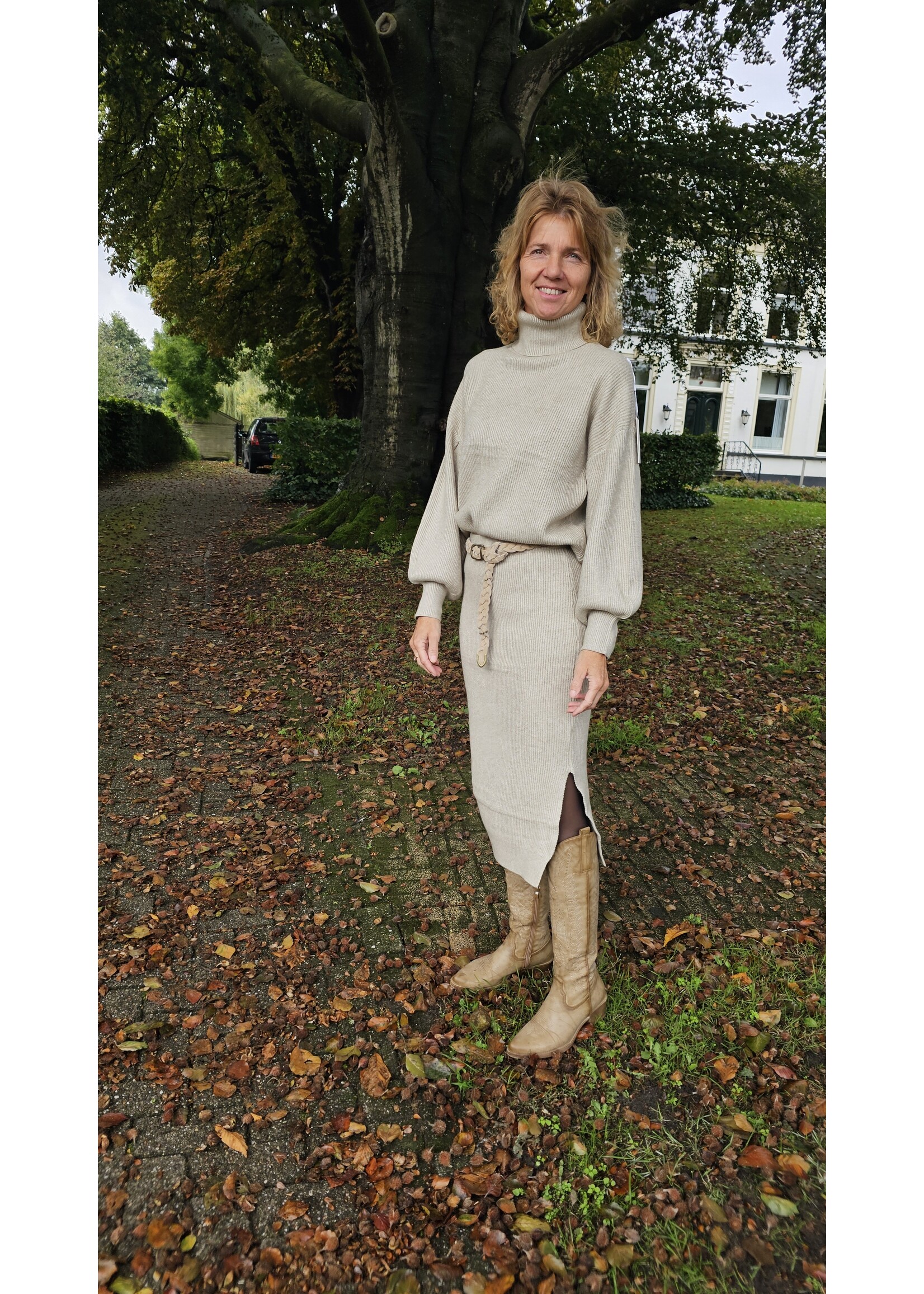 Wollen rok en trui set sale