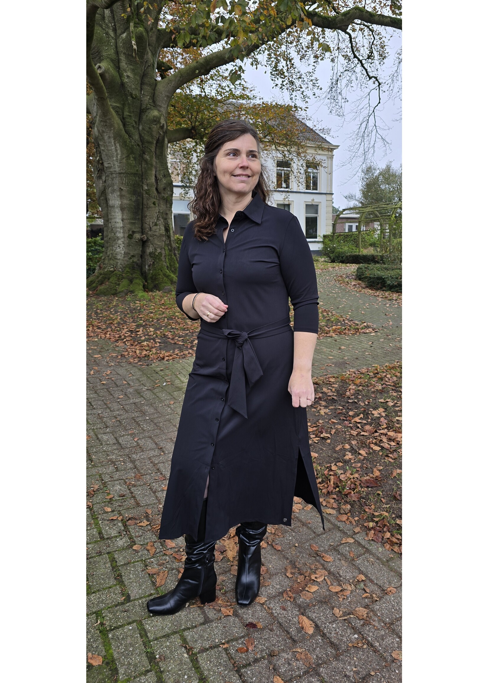 Triple Nine lange jurk zwart