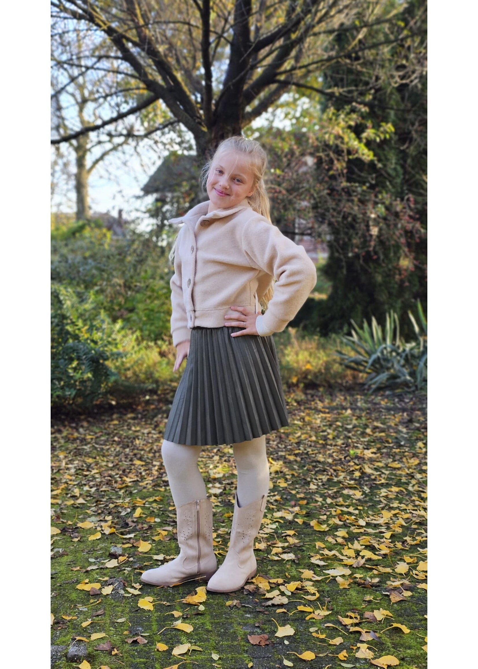 Leatherlook plissé rokje