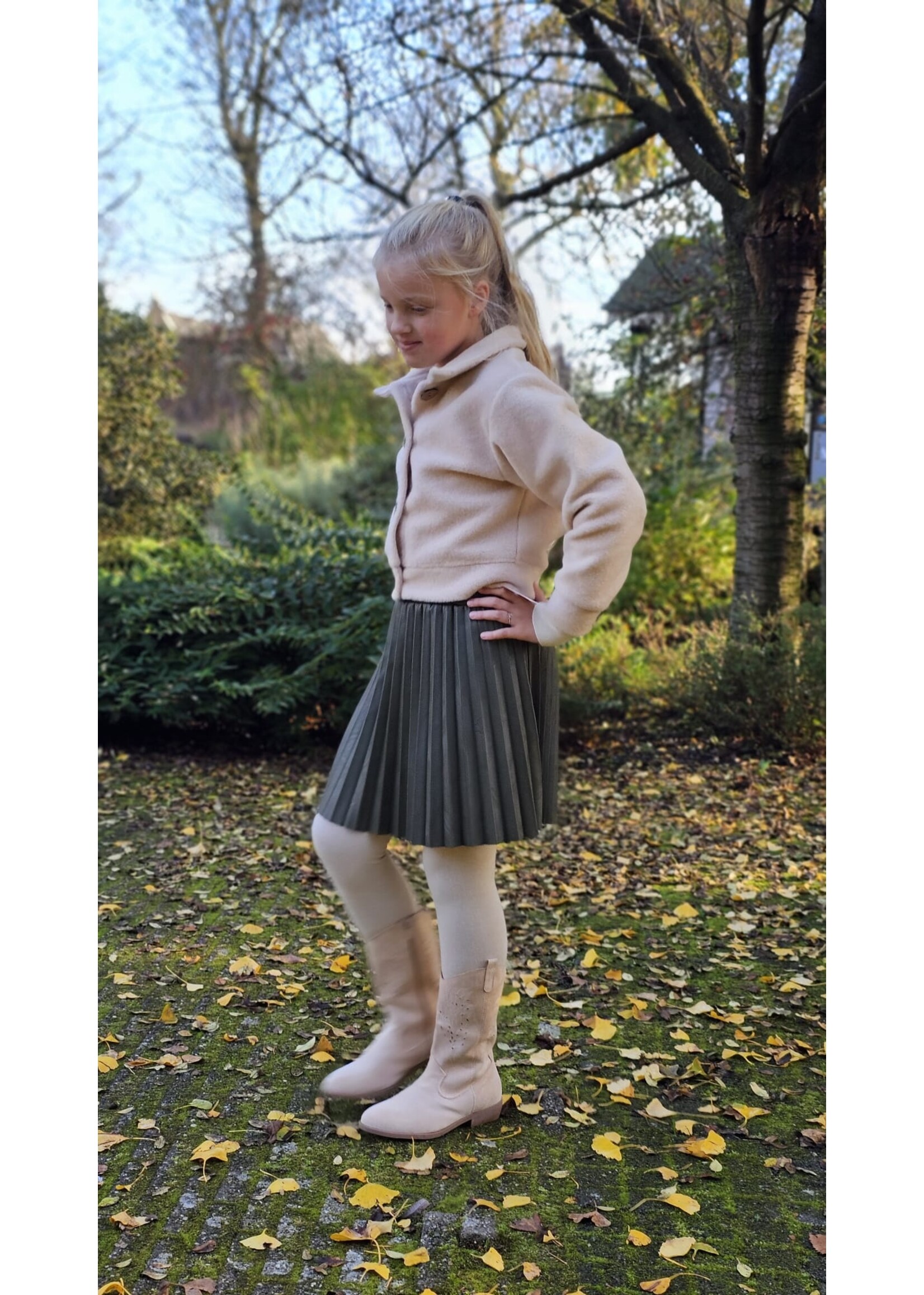 Leatherlook plissé rokje