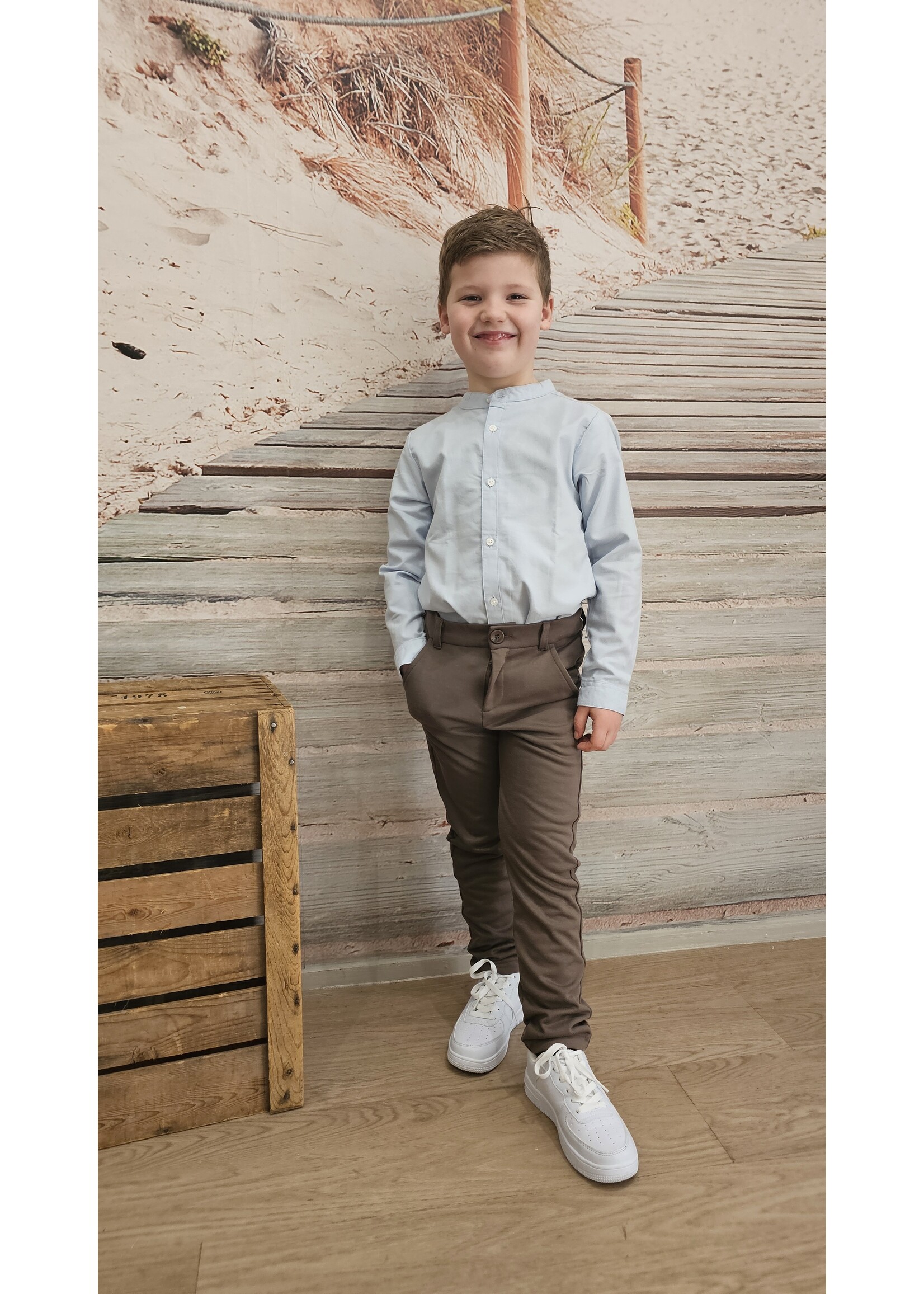 Blouse met opstaand boordje