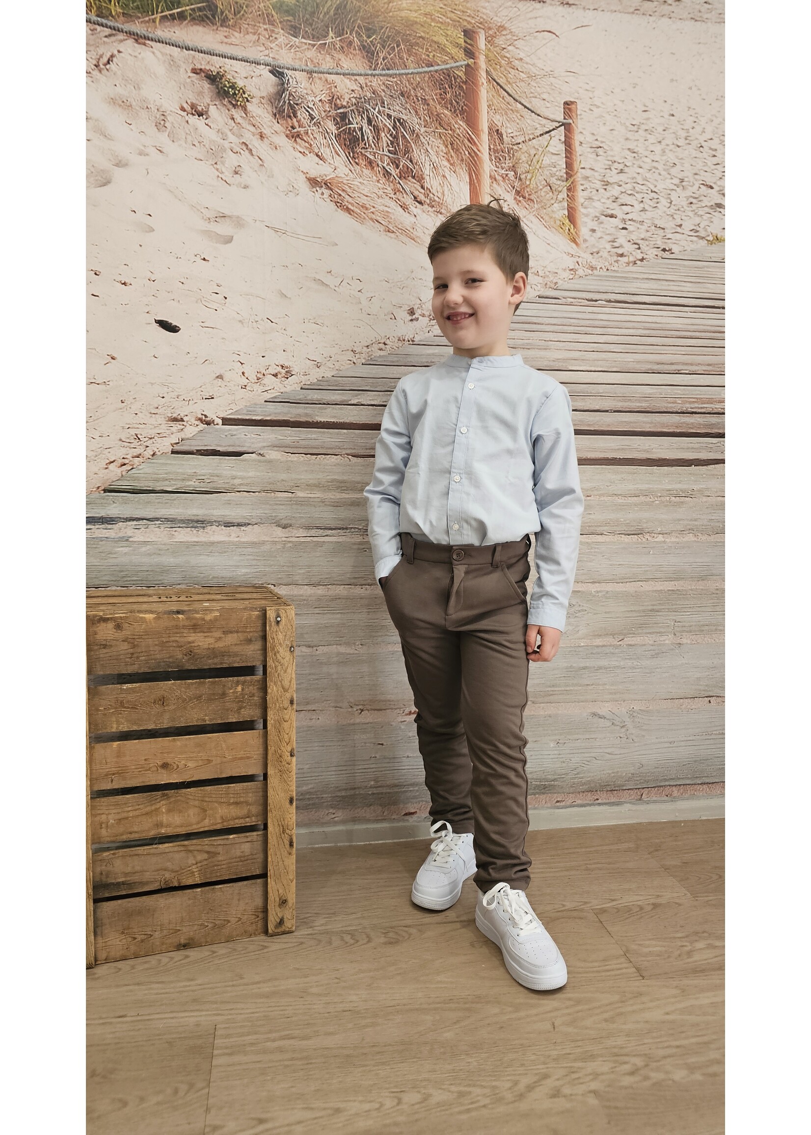 Blouse met opstaand boordje