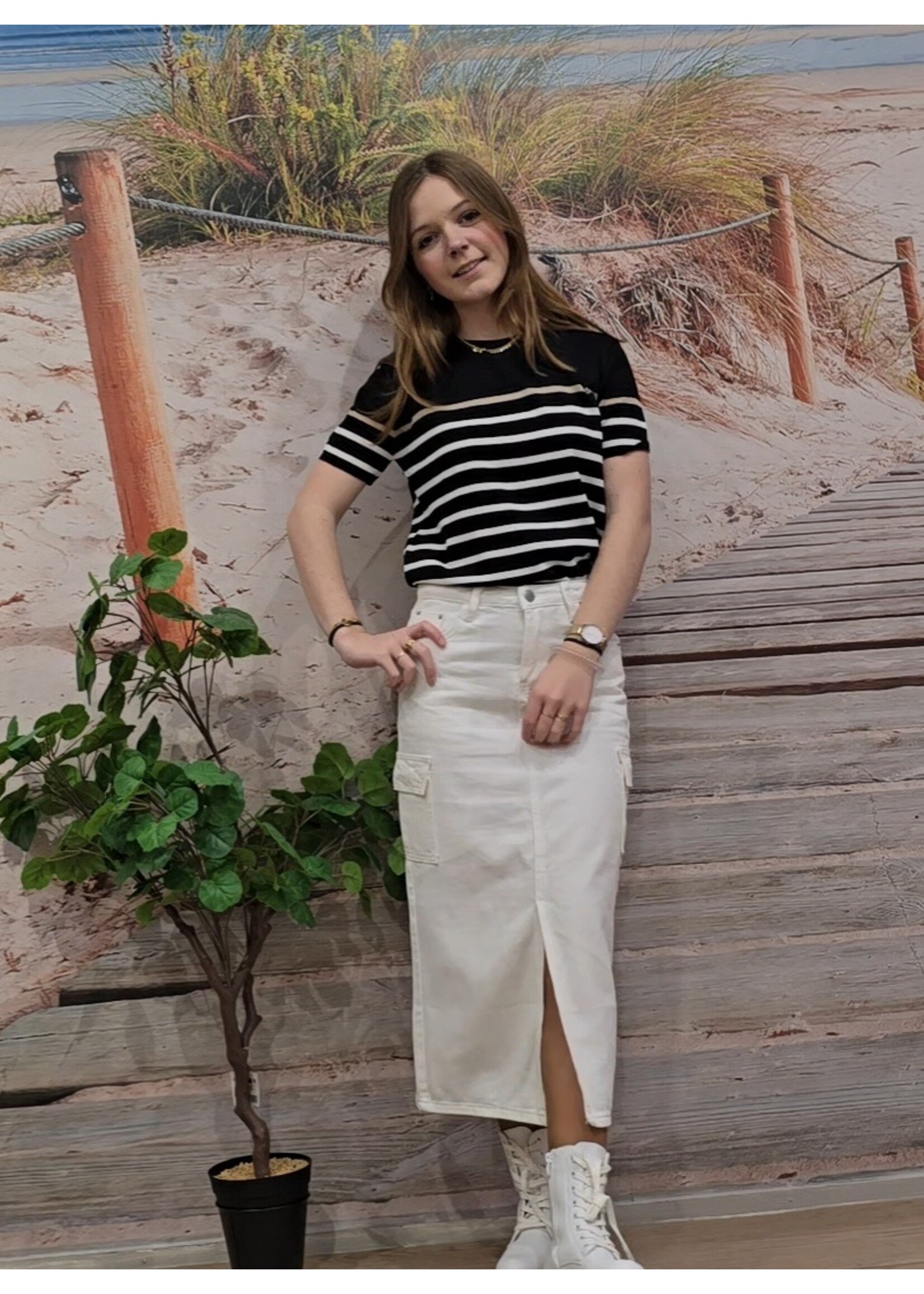 Witte jeans lang model
