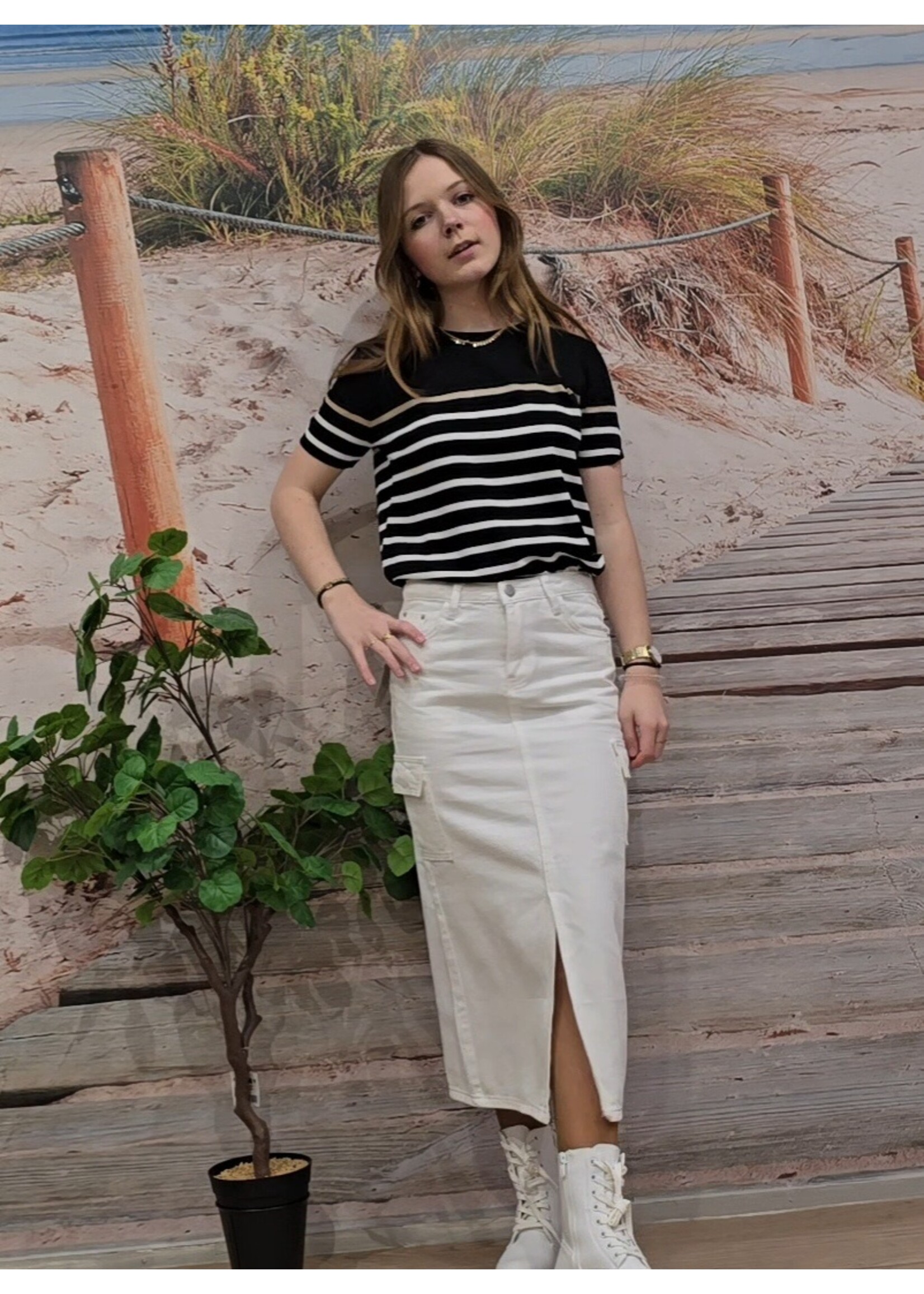 Witte jeans lang model