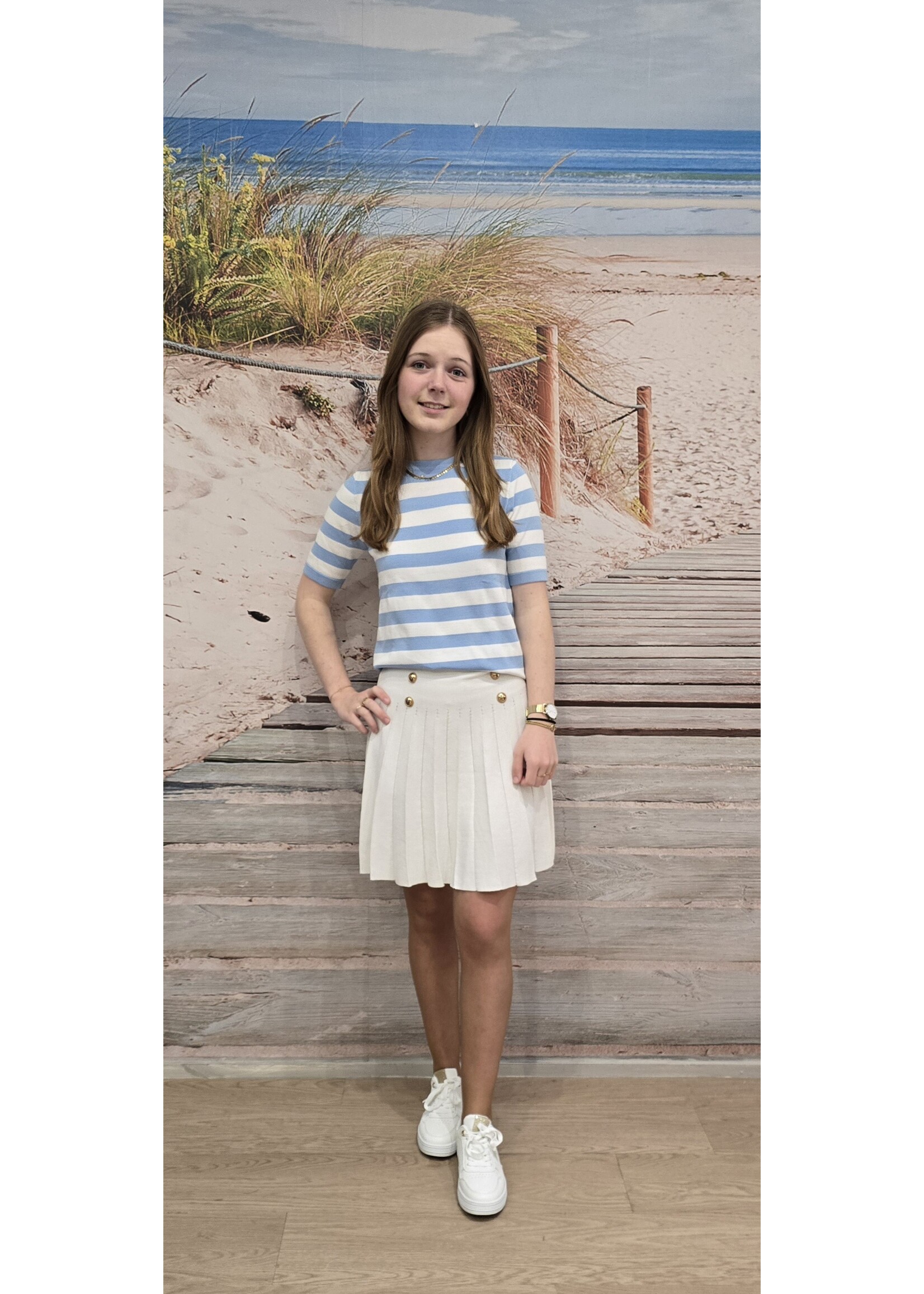 Knitwear plooi rok Sanne
