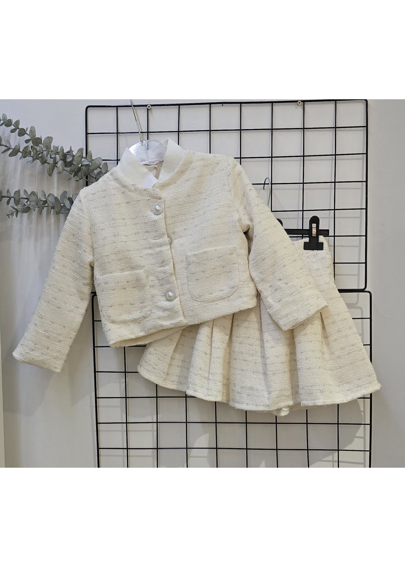 Bouclé setje twee kleuen