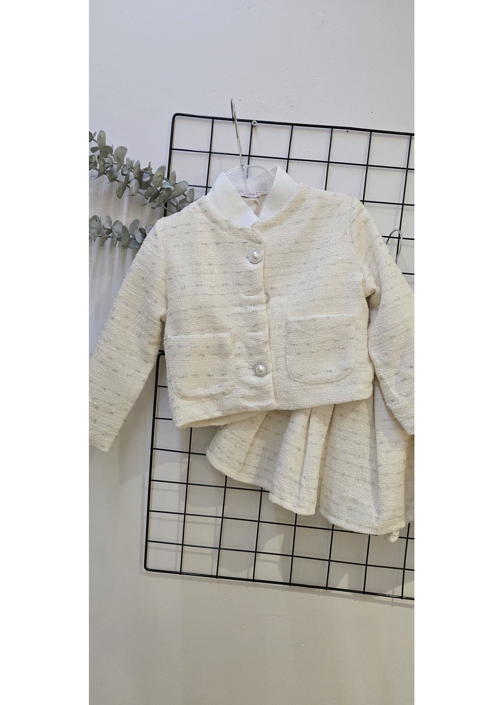 Bouclé setje twee kleuen