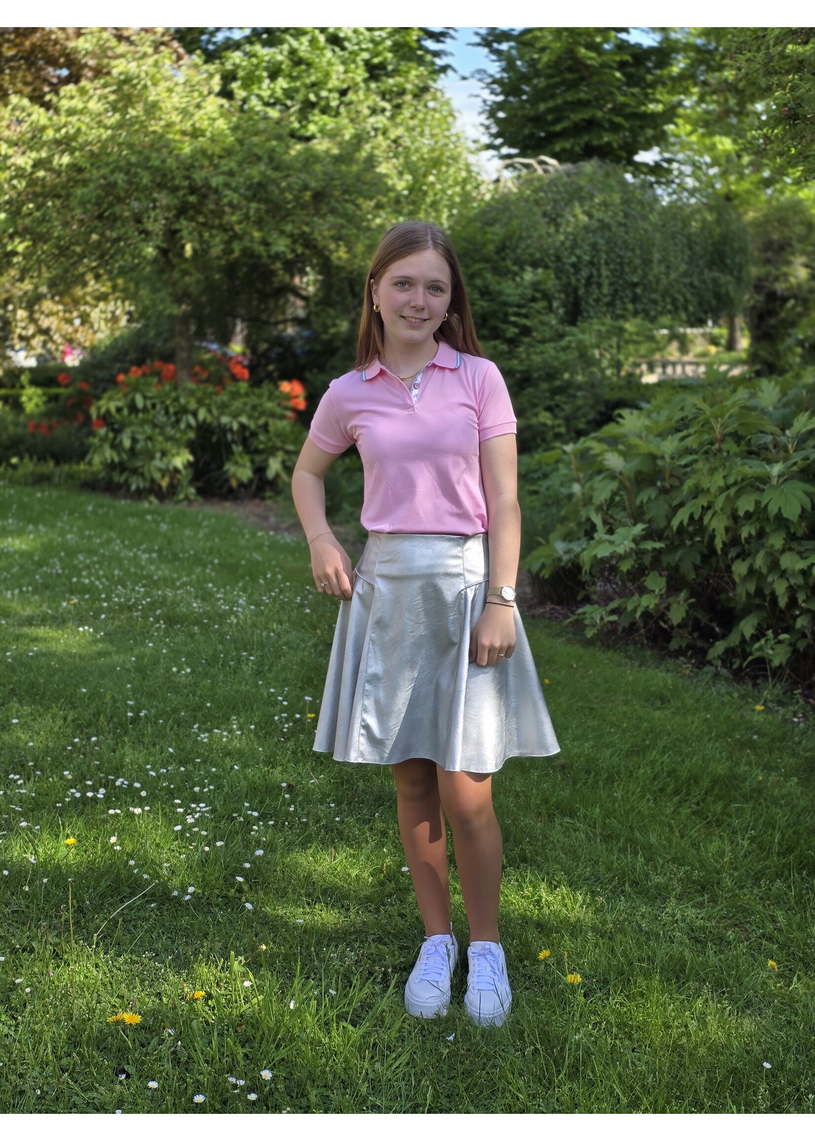 Leatherlook rok twee kleuren