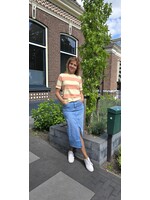 Jeansrok stretch drie kleuren
