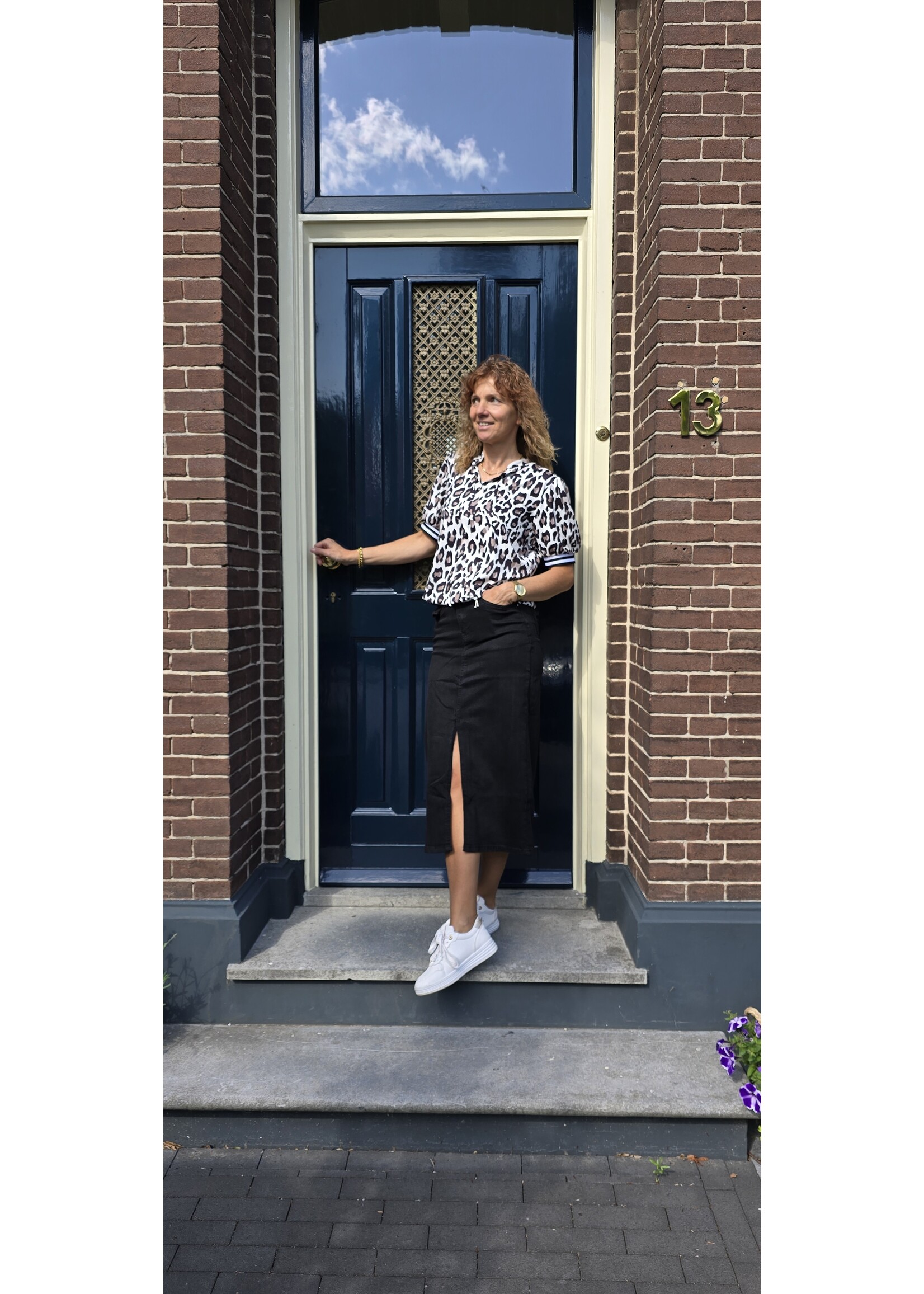 Jeansrok stretch drie kleuren