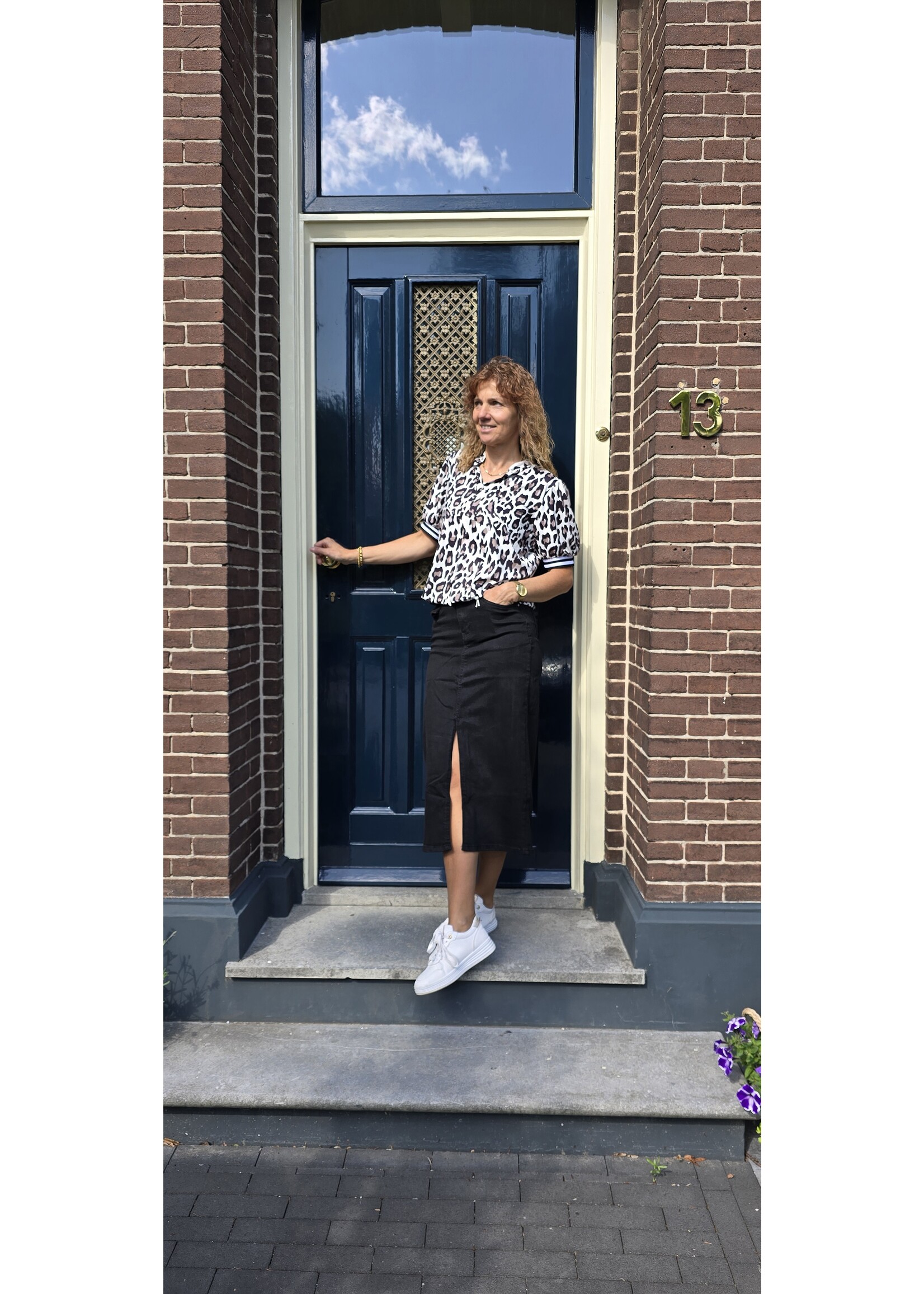 Jeansrok stretch drie kleuren