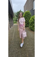 Lichtroze jeans rok