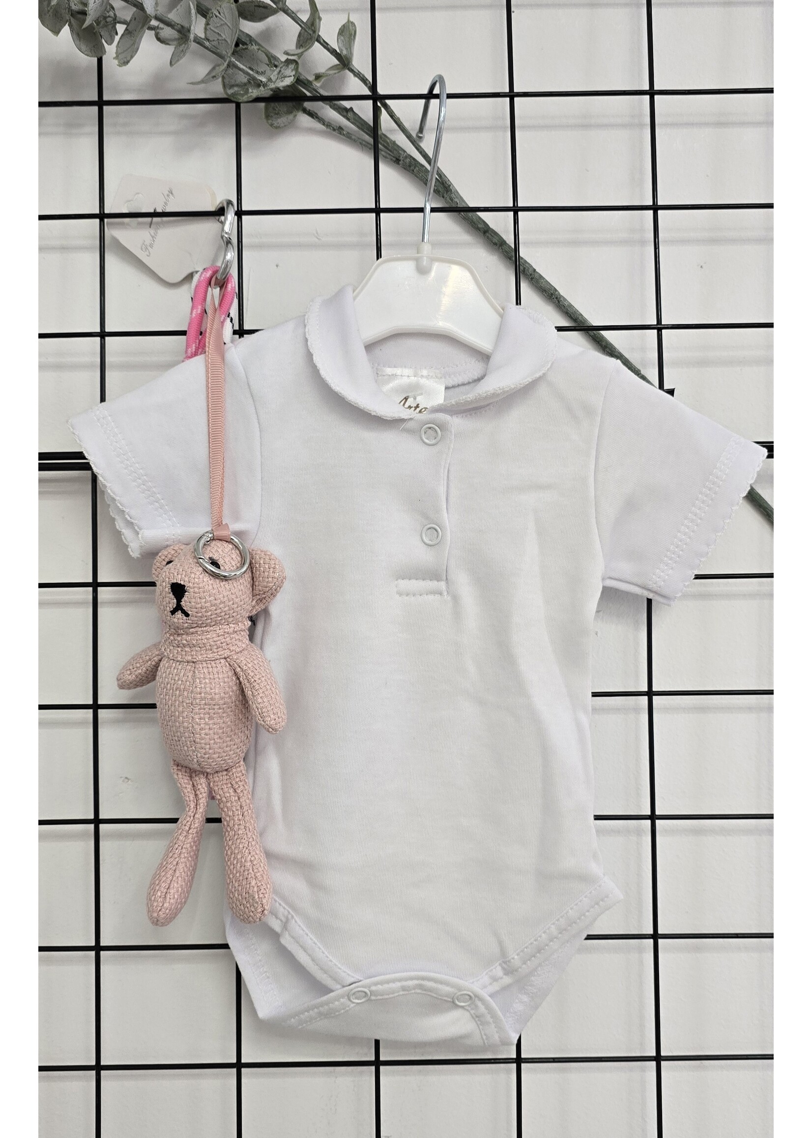 Bodysuit wit korte mouw