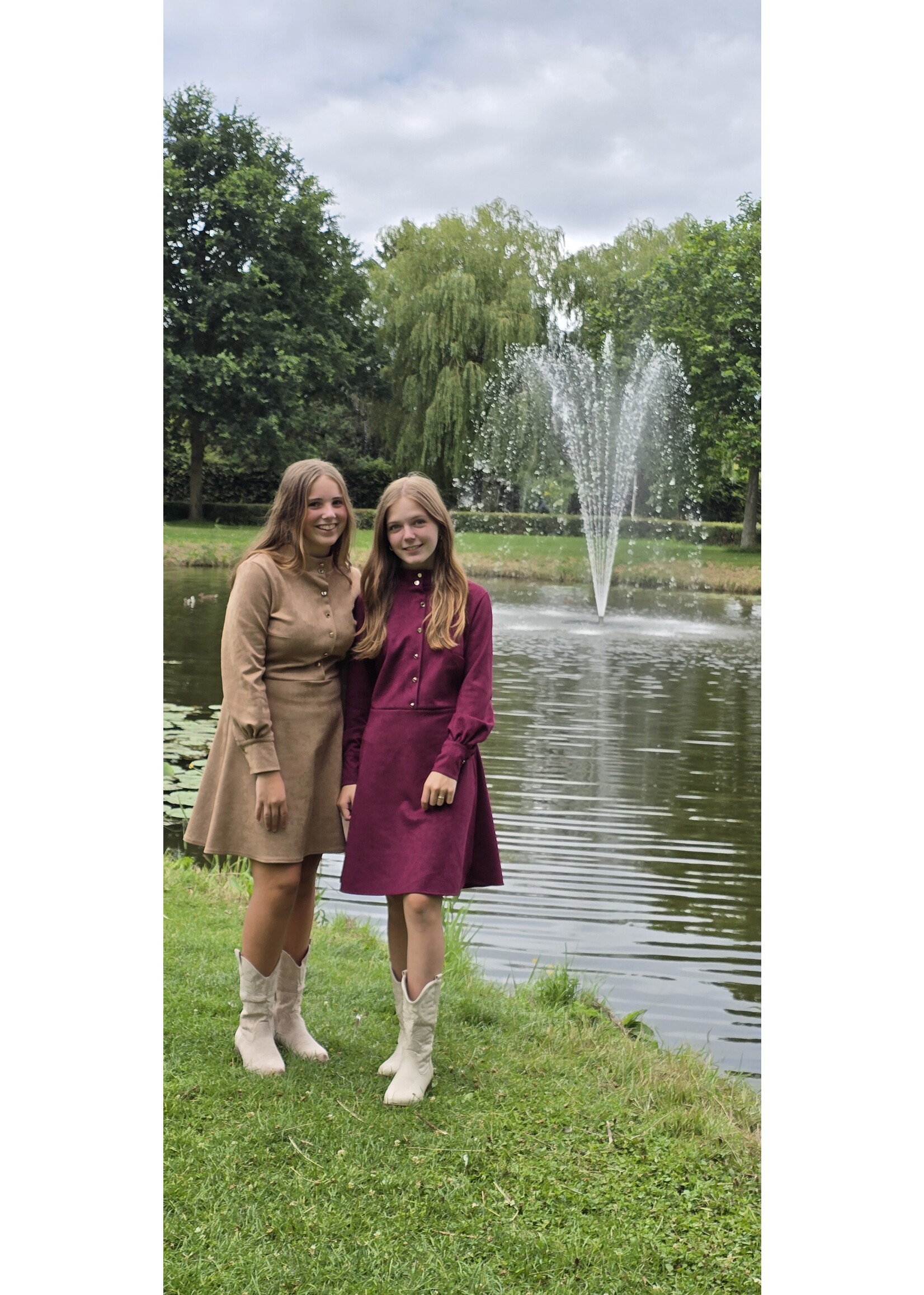 Suedine Jurk Loïs  vier kleuren