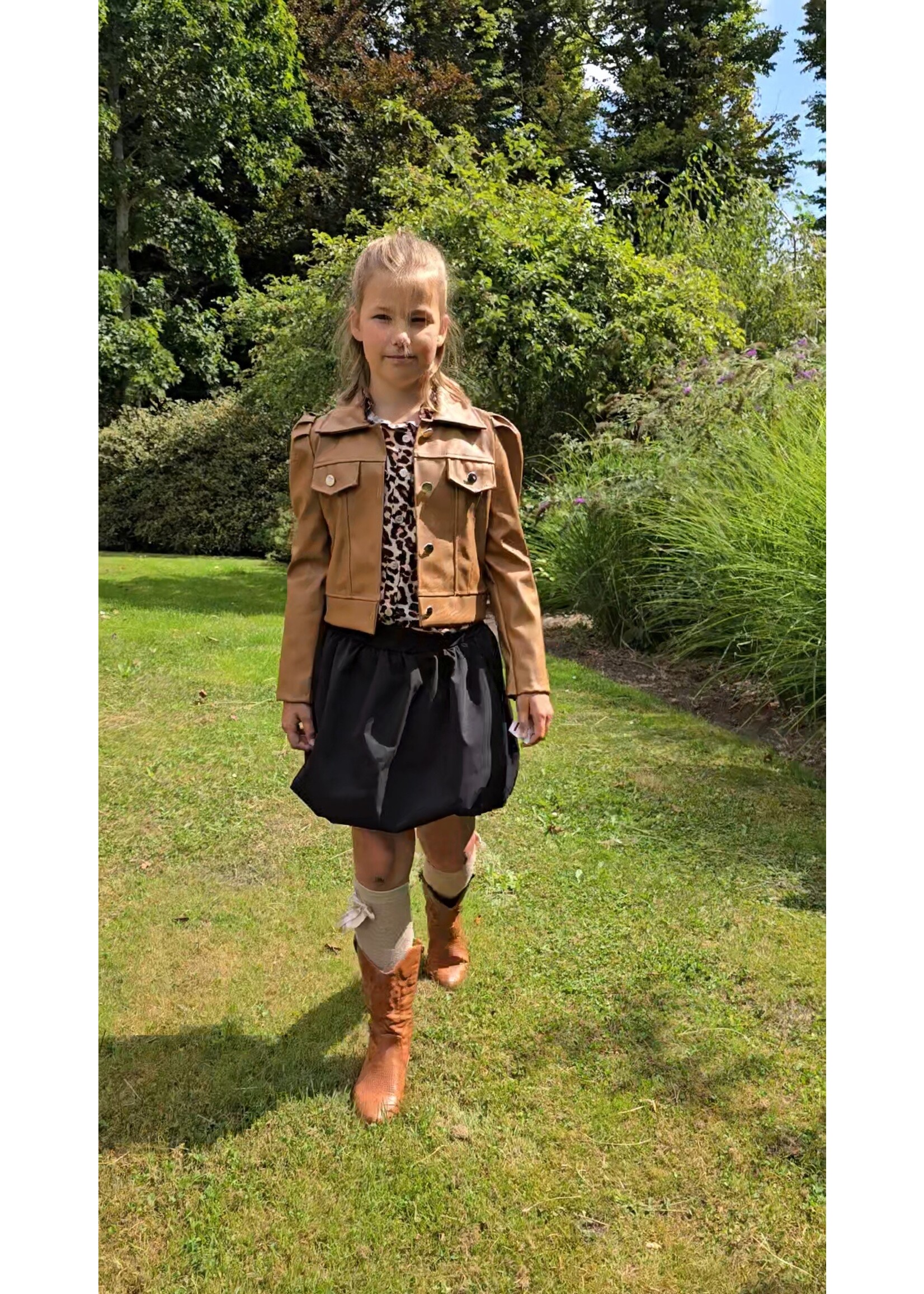 Leatherlook jasje Jasmijn Cognac